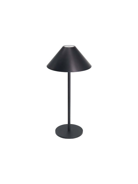 Lightex Tischlampe LED mit Schwarz Schirm und Basis