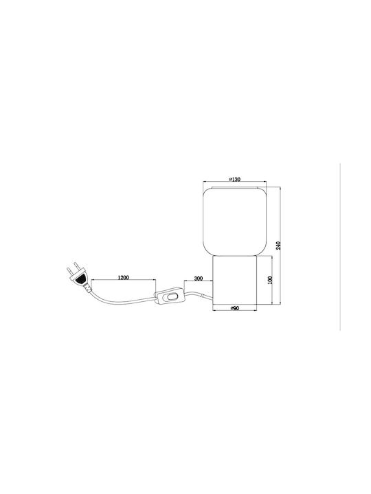 Trio Lighting Nico Метална Настолна лампа за Цокъл E27 с Златист Основа