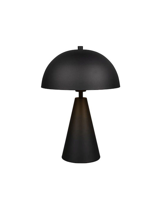 Trio Lighting Metall Tischlampe für Fassung E27 mit Schwarz Schirm und Basis