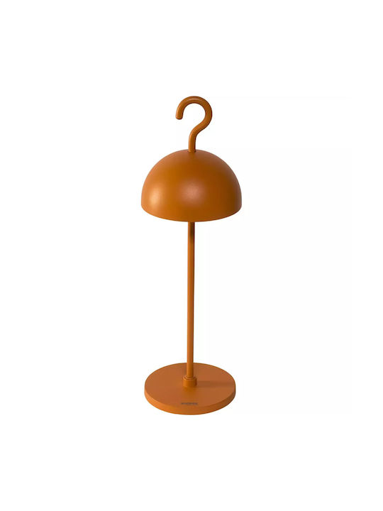 Sompex Metal Table Lamp LED with Orange Shade and Base