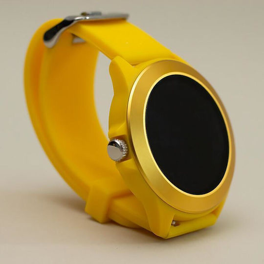 Colorum Smartwatch με Παλμογράφο (Κίτρινο)