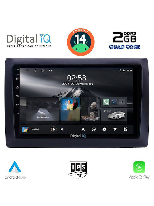 Digital IQ Ηχοσύστημα Αυτοκινήτου για Fiat Stilo 2001-2007 (Bluetooth/USB/AUX/WiFi/GPS/Apple-Carplay/Android-Auto) με Οθόνη Αφής 9"