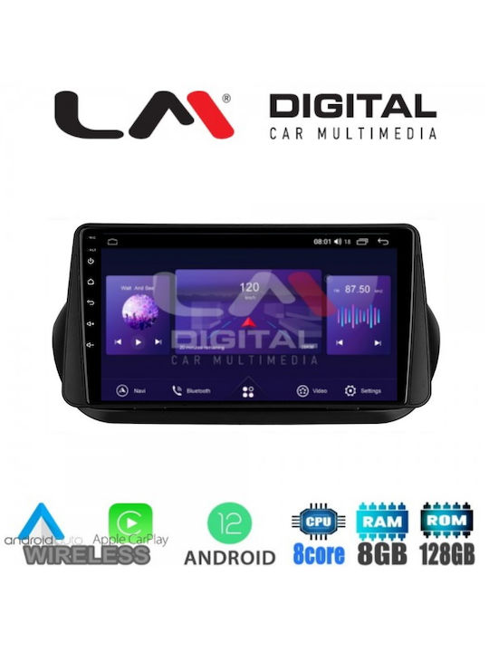 LM Digital Sistem Audio Auto pentru Peugeot Bipper Fiat Fiorino Citroen Nemo 2007-2013 (Bluetooth/USB/WiFi/GPS/Apple-Carplay/Android-Auto) cu Ecran Tactil 10.1"