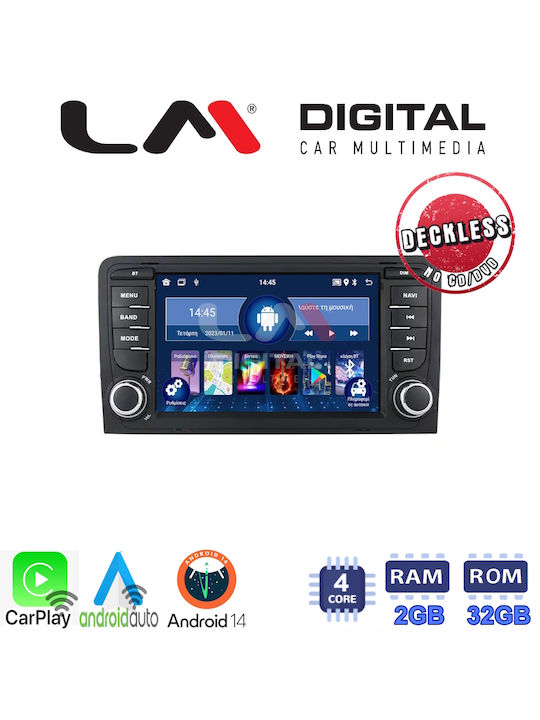 LM Digital Car Audio System for Audi A3 2003>2012 (Bluetooth/USB/WiFi/GPS/Apple-Carplay/Android-Auto)