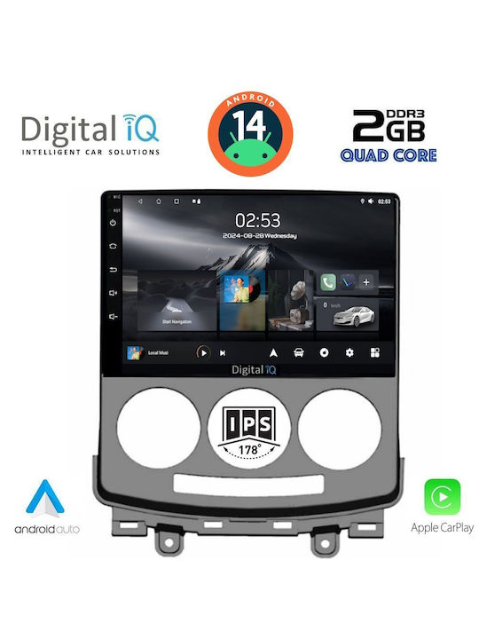 Digital IQ Car Audio System for Mazda 5 2004-2010 (Bluetooth/USB/AUX/WiFi/GPS/Apple-Carplay/Android-Auto) with Touch Screen 9"