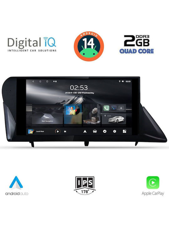 Digital IQ Auto-Audiosystem für Lexus RX 2009-2014 (Bluetooth/USB/AUX/WiFi/GPS/Apple-Carplay/Android-Auto) mit Touchscreen 9"