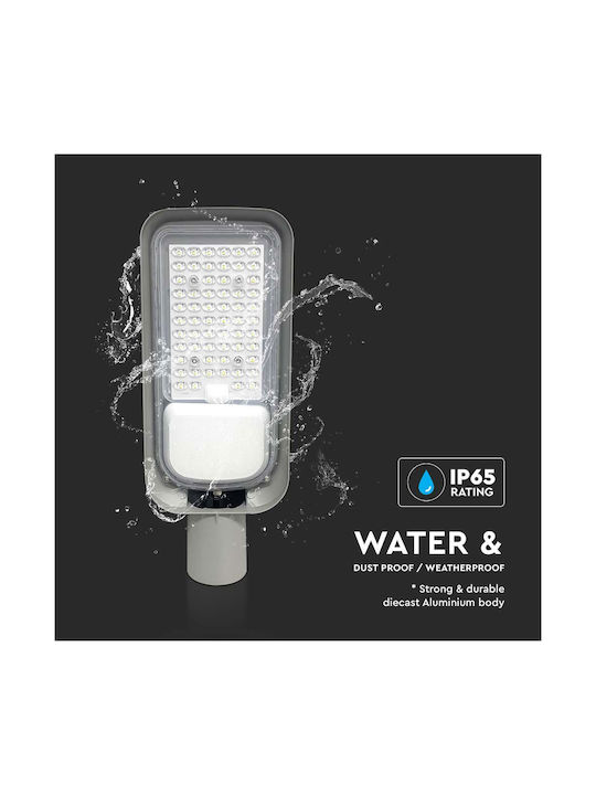 V-TAC Outdoor Floor Lamp LED Road 50W with Cold White Light IP65 Gray