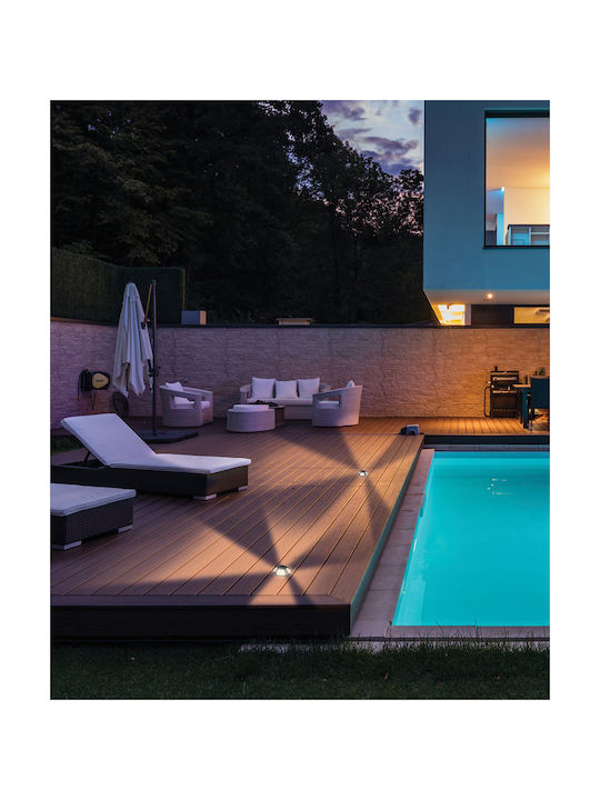 Viokef Spot De Podea LED 3W Cu Lumină Alb Cald IP67 Negru