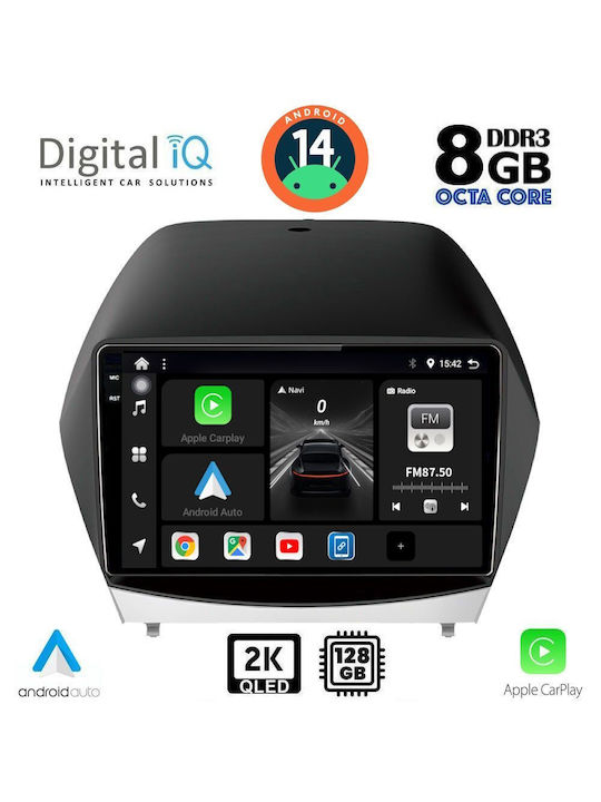 Digital IQ Автомобилна Аудио Система за Hyundai iX35 2010-2015 (Блутут/USB/AUX/WiFi/GPS/Apple-Carplay/Android-Auto) с Тъчскрийн 10"