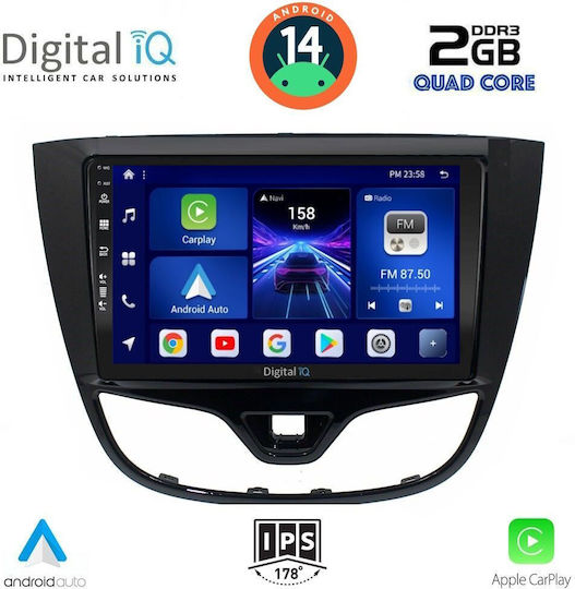 Digital IQ Ηχοσύστημα Αυτοκινήτου για Opel Karl 2014-2019 (Bluetooth/USB/AUX/WiFi/GPS/Apple-Carplay/Android-Auto) με Οθόνη Αφής 10"