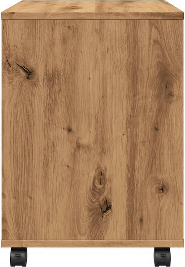 Ντουλάπι Γραφείου Ξύλινο με Ροδάκια Artisan Oak 45x38x54cm