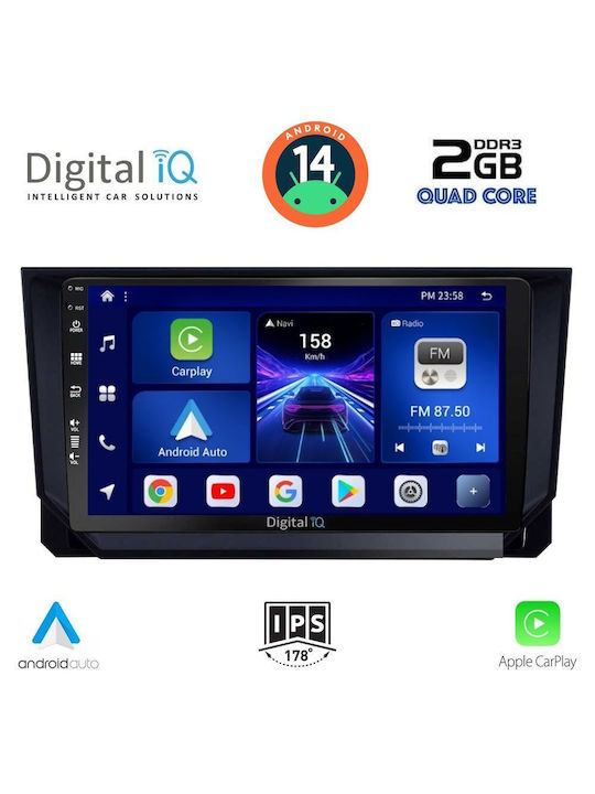 Digital IQ Car Audio System for Mazda CX-9 2006-2015 (Bluetooth/USB/AUX/WiFi/GPS/Apple-Carplay/Android-Auto) with Touch Screen 10"