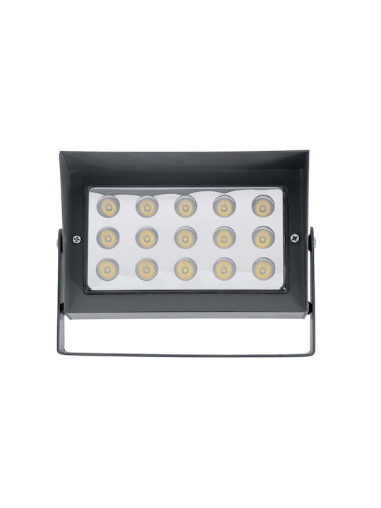 GloboStar Flood-kamy Lampă De Podea Pentru Exterior Mașină De Spălat Pe Perete 30W Cu Lumină Alb Natural IP65 Gri