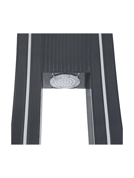 GloboStar Merida Outdoor Floor Lamp Small Post 40W with Natural White Light IP67 Gray