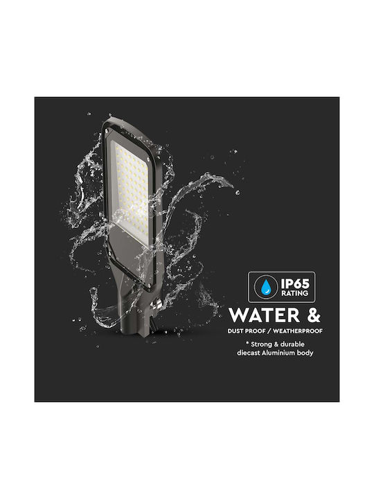 V-TAC Εξωτερικό Φωτιστικό LED Δρόμου 100W με Ψυχρό Λευκό Φως IP65 Μαύρο