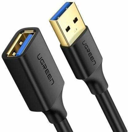 Ugreen USB 2.0 Кабел USB-A мъжки - USB-A женски Черен 5м