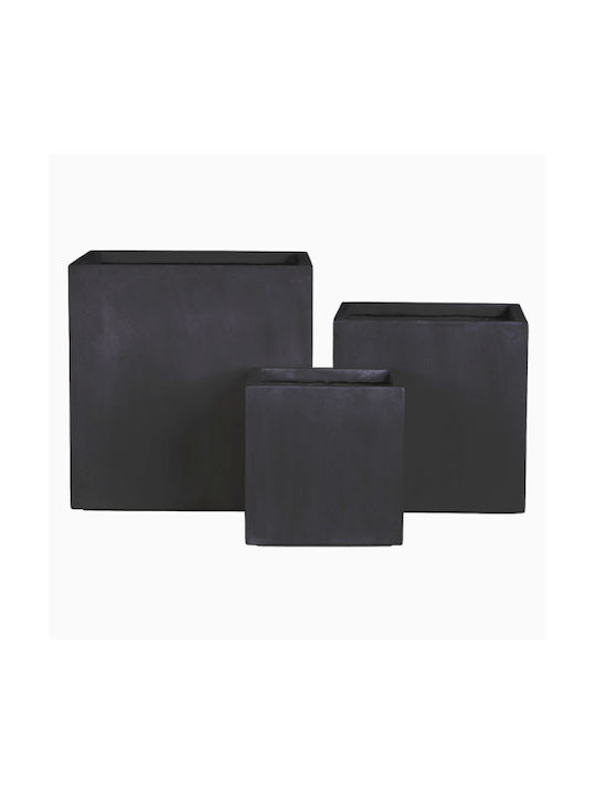 Harmony Pot Ceramic Black 30x30x30.5cm.