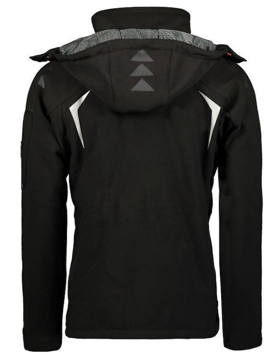 Techno Χειμωνιάτικο Μπουφάν Softshell Αδιάβροχο και Αντιανεμικό Black