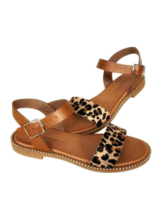 Sandale Casual Damă Din Piele Tabac Maro