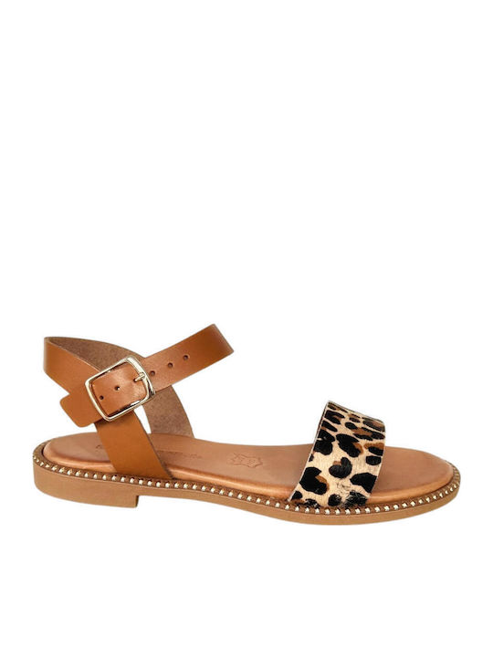 Sandale Casual Damă Din Piele Tabac Maro