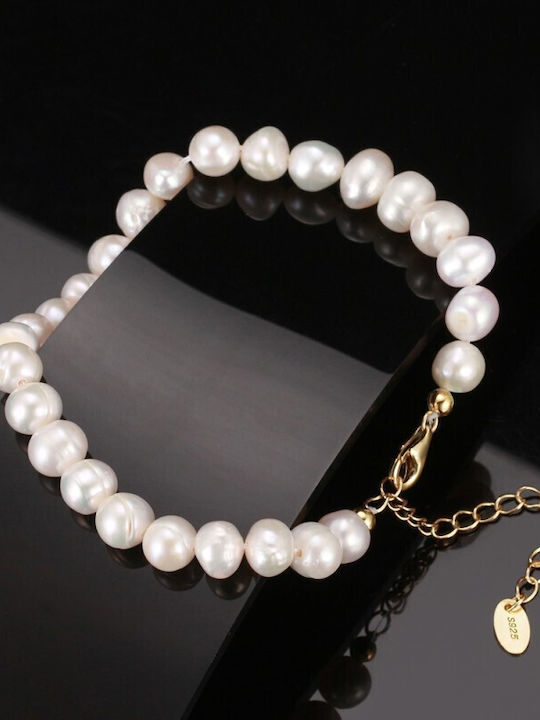 Jooliete Bracelet made of Silver Gold Plated with Pearls