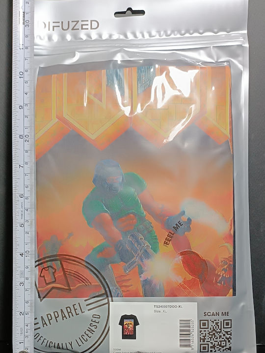 Difuzed Id Software Classic Doom Video Game Boxart T-shirt Xl Size Sealed
