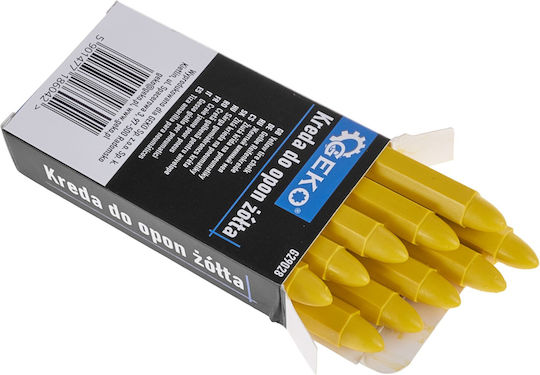 Waterproof Chalk Set Marking Tires Yellow 12 X 110 Mm 10 Pieces Geko G29028