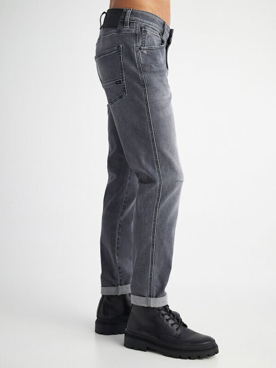 Sapphire Ανδρικό Παντελόνι Τζιν με Slim Tapered Εφαρμογή Grey