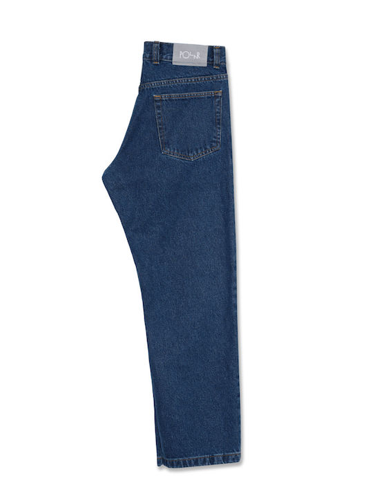 Ανδρικό Παντελόνι Τζιν με Regular Straight Εφαρμογή Dark Blue