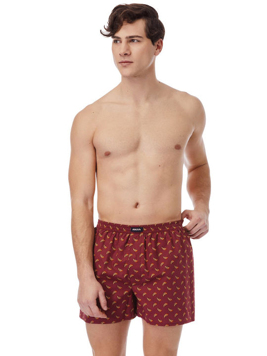 Minerva Men's Boxers 2Pack Bordeaux-blue