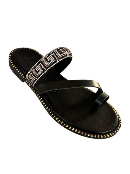 Sandale Casual Damă Din Piele Negru