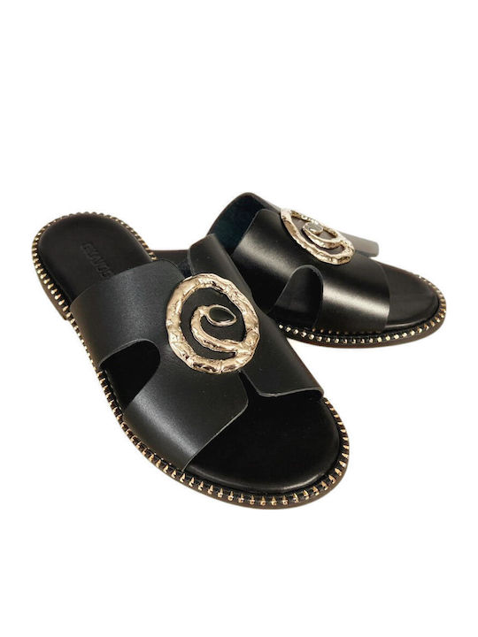 Sandale Casual Damă Din Piele Negre