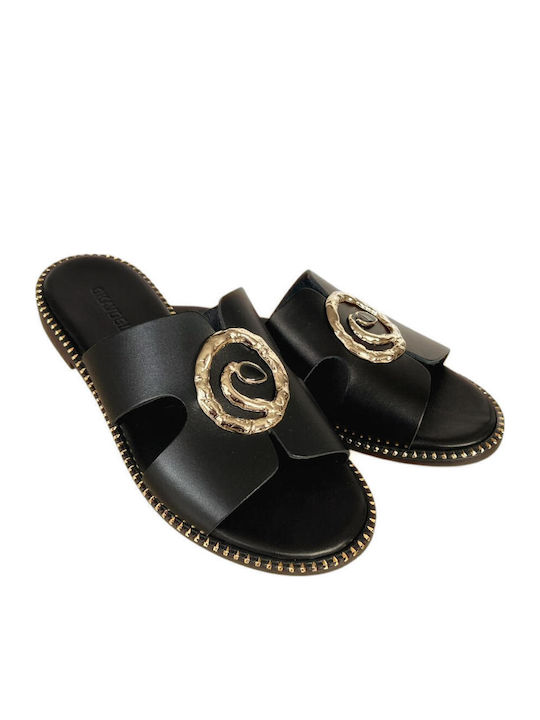 Sandale Casual Damă Din Piele Negre