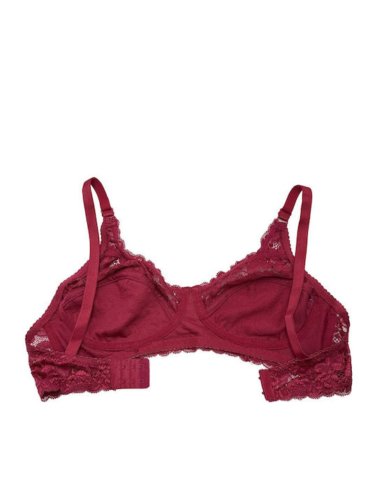 Bra without Underwire Maroon