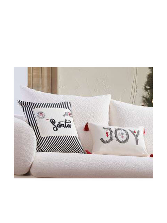 Nef-Nef Homeware Коледна декоративна възглавница Christmas Is All Around 30x45 екрю Nef-nef Homeware
