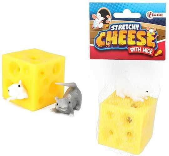 Играчка за облекчаване на стреса Сирене 2 еластични мишки 5 см Toi-toys Tt35098a Initial