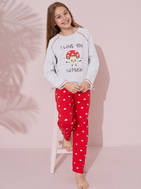 Sexen Pijama pentru copii De iarnă Din bumbac red