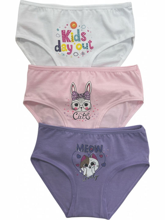 IDER Set Kinder-Slips Lavender-white-pink 3Stück