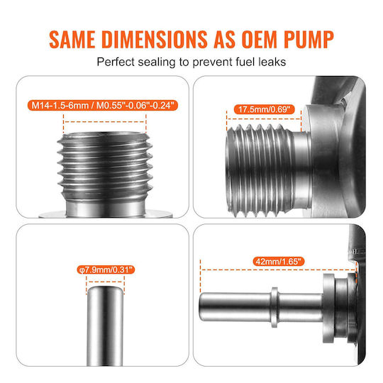 Vevor High-Pressure Fuel Pump 50-80 L H Flow Rate 0.5 Mpa Pressure Kia Hyundai Santa 35320-2g720 35320-2g740