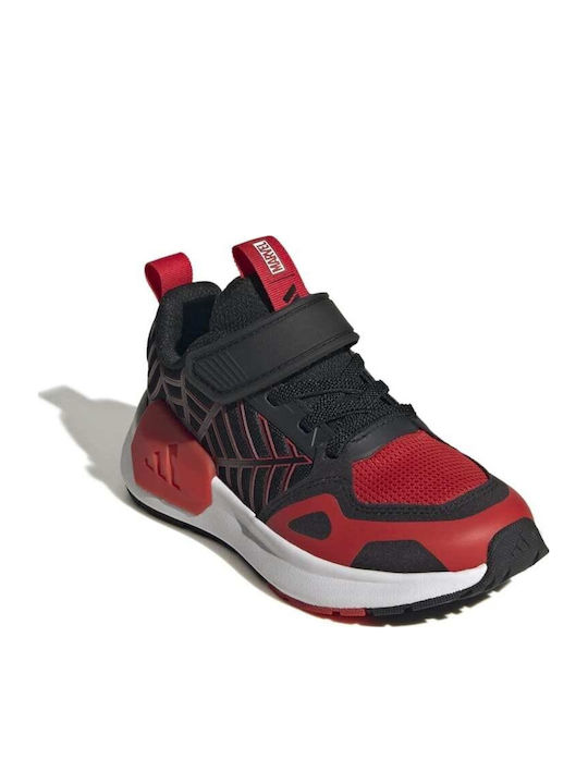 Spider Runner Ac Kids Sports Shoes Running with Hoop & Loop Closure Black