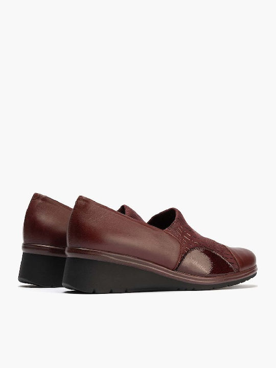 Mocasini dama în culoarea Burgundy
