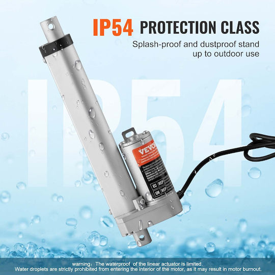 Vevor Linear Actuator 12v 6inch 0 55"/s High Speed ​​220lbs/1000n Ip54 Protection