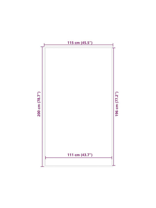 vidaXL Anti-slip Rug Rectangular Blue