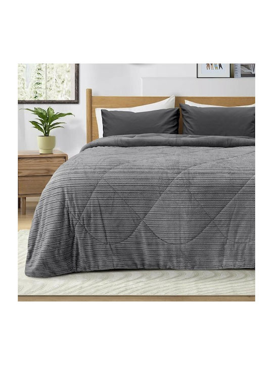 Lino Home Duvet Cover Queen 220x240cm Stacy GRI