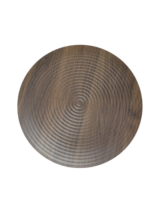 Round Side Table from Solid Wood Black L40xW40xH45cm.