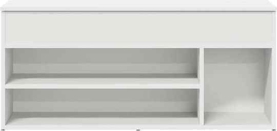 Entry Furniture with Shoe Rack White 102x30.5x45cm
