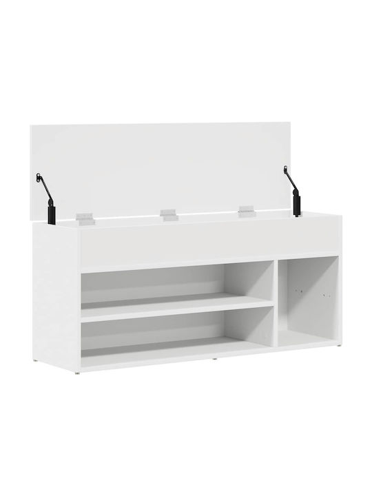 Entry Furniture with Shoe Rack White 102x30.5x45cm