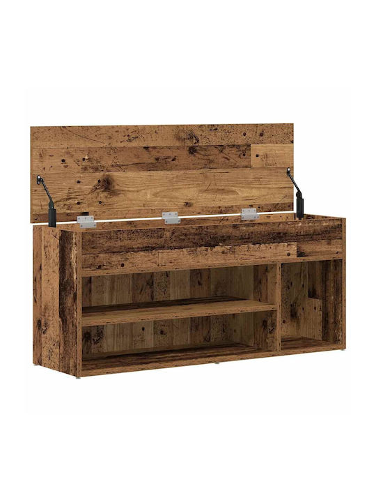 Мебел за антре с Шкаф за Обувки Кафяв 102x30.5x45см