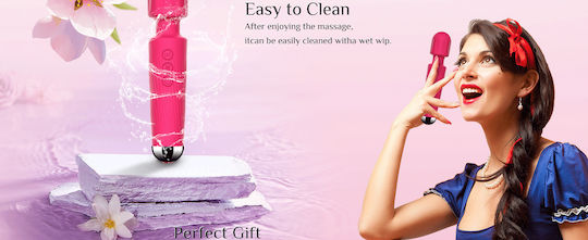 SMD Vibrator Wand, Ασύρματος Κλειτοριδικός δονητής, 20 Vibrations & 8 intensities, Pink
