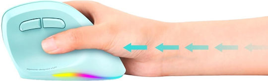 Meetion MT-BTM010R Wireless Ergonomic Mouse Verde